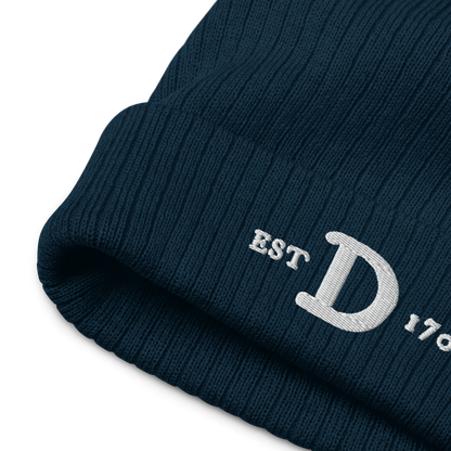 Detroit 'EST 1701' Ribbed Beanie (w/ Old French 'D')