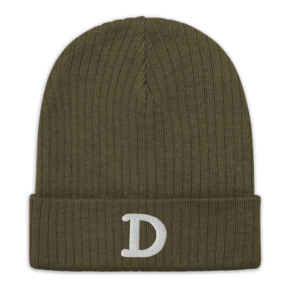 Detroit 'Old French D' Ribbed Beanie