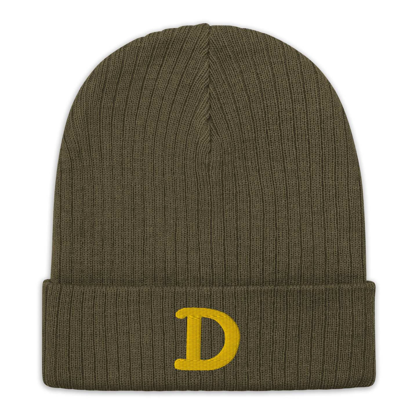 Detroit 'Old French D' Ribbed Beanie (Gold)