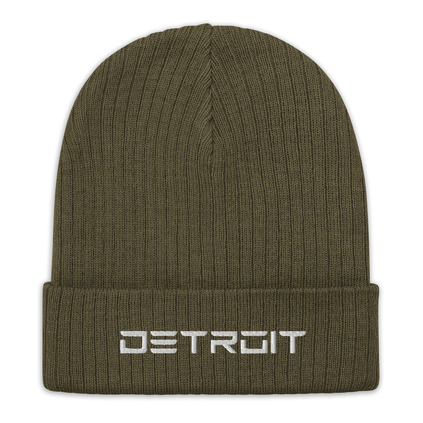 'Detroit' Ribbed Beanie (Electric Font)