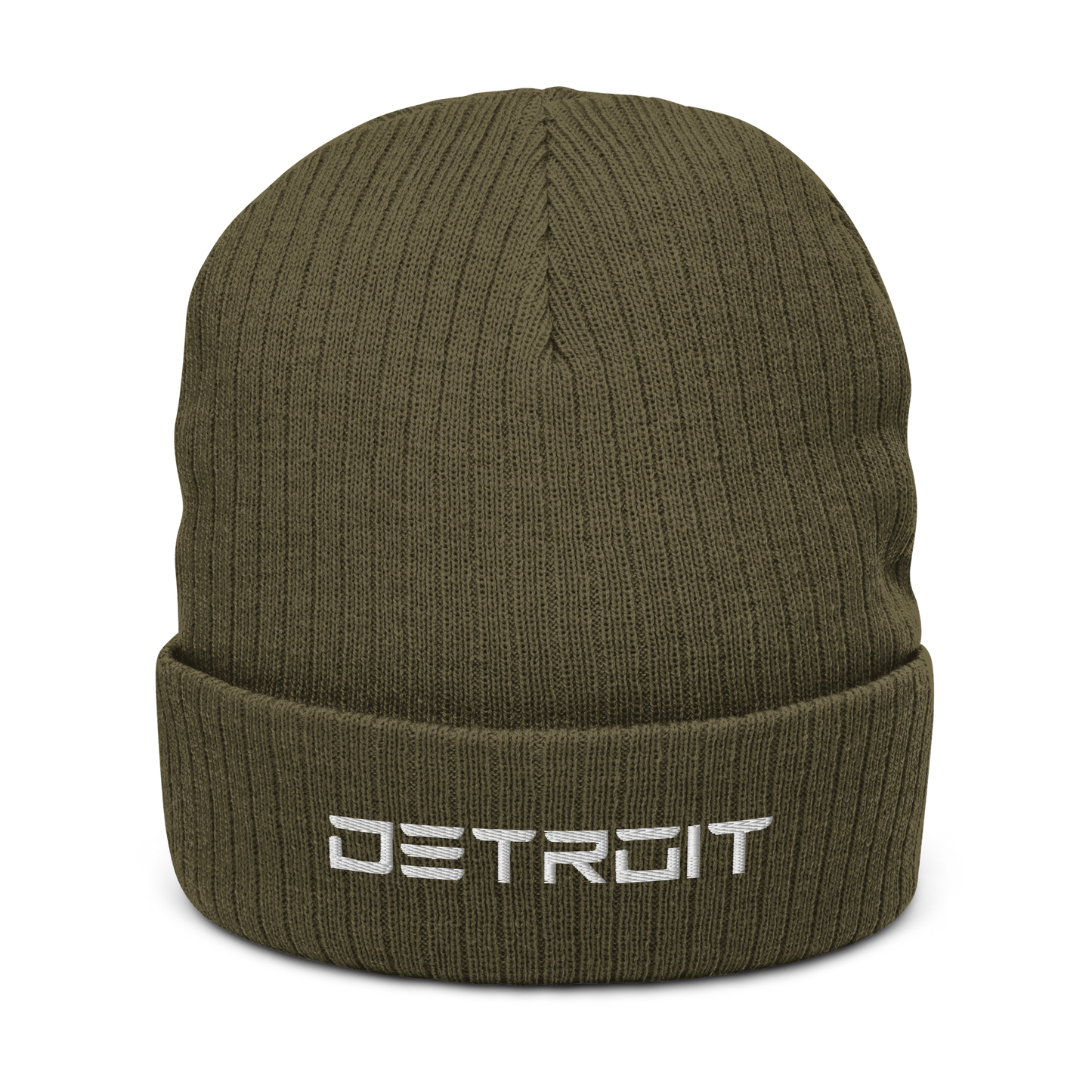 'Detroit' Ribbed Beanie (Electric Font)