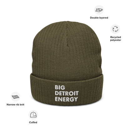 'Big Detroit Energy' Ribbed Beanie