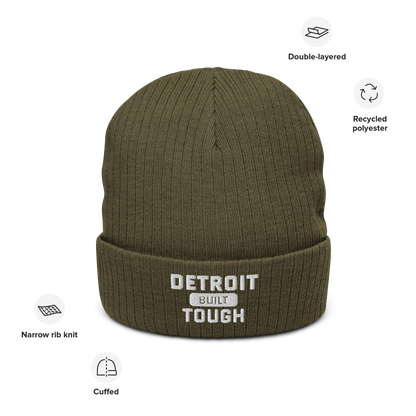 'Built Detroit Tough' Ribbed Beanie