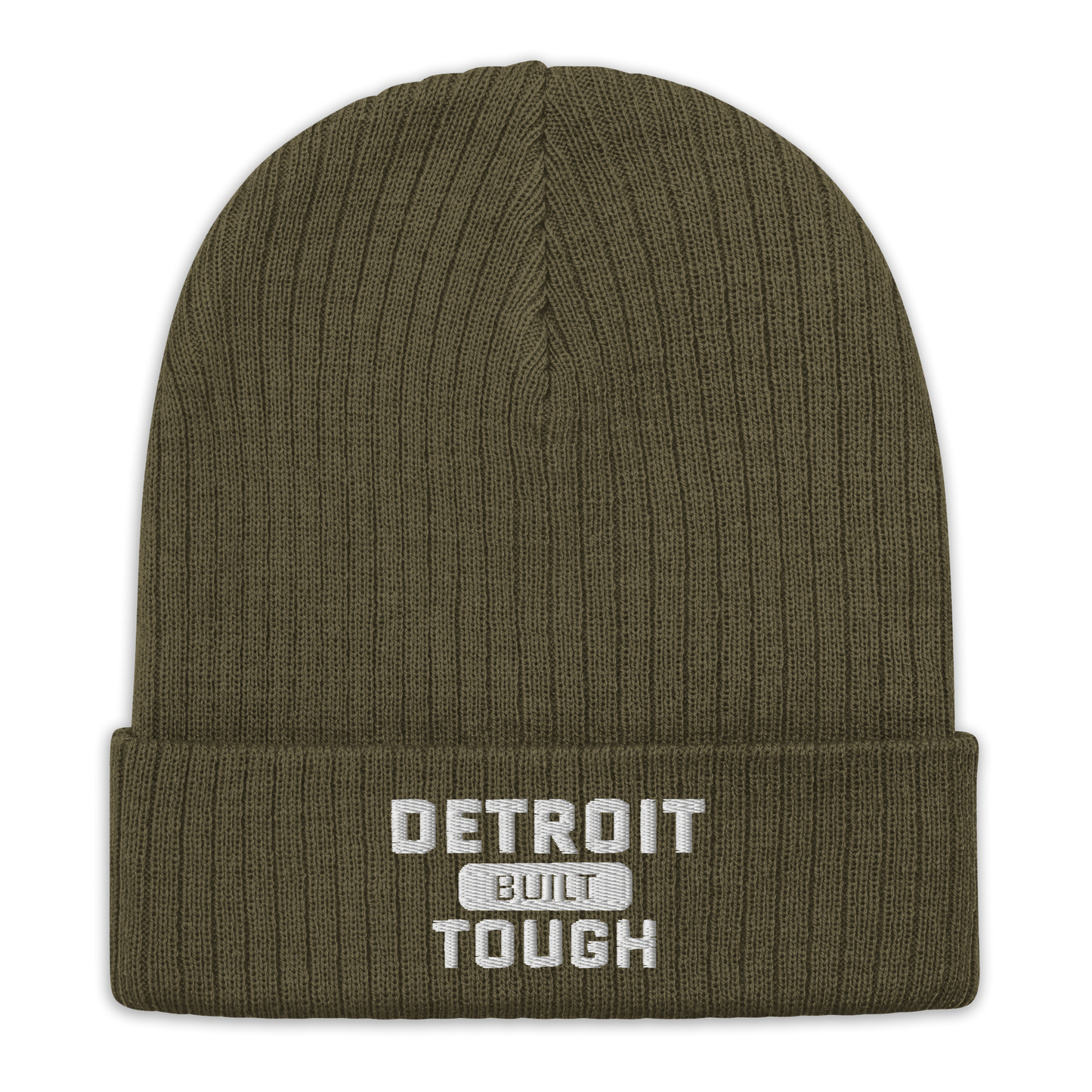 'Built Detroit Tough' Ribbed Beanie