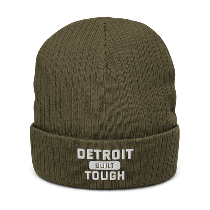 'Built Detroit Tough' Ribbed Beanie