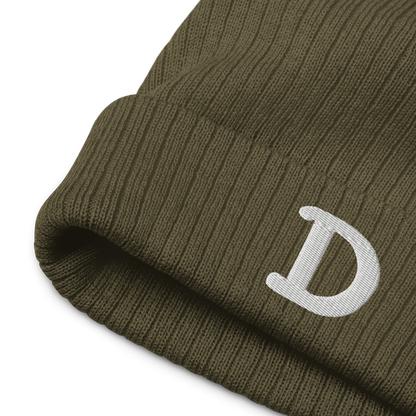 Detroit 'Old French D' Ribbed Beanie