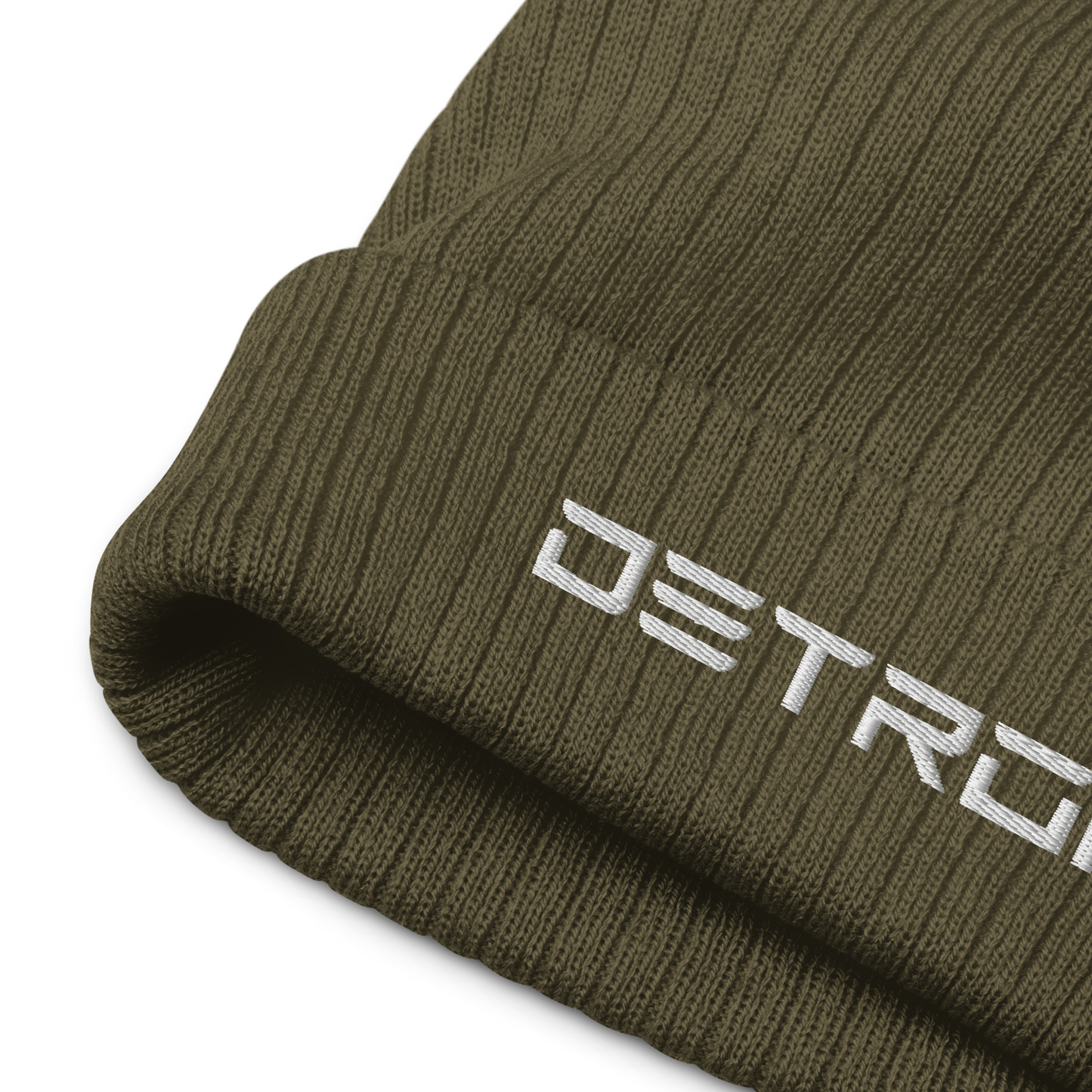 'Detroit' Ribbed Beanie (Electric Font)