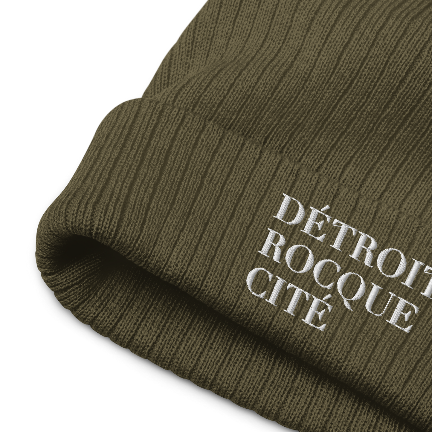 'Détroit Rocque Cité' Ribbed Beanie