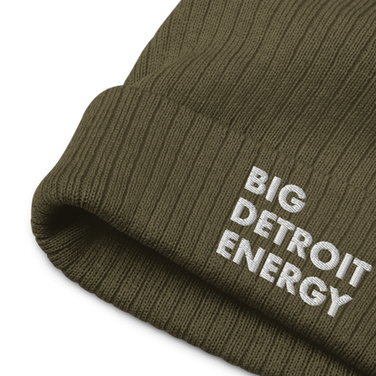 'Big Detroit Energy' Ribbed Beanie