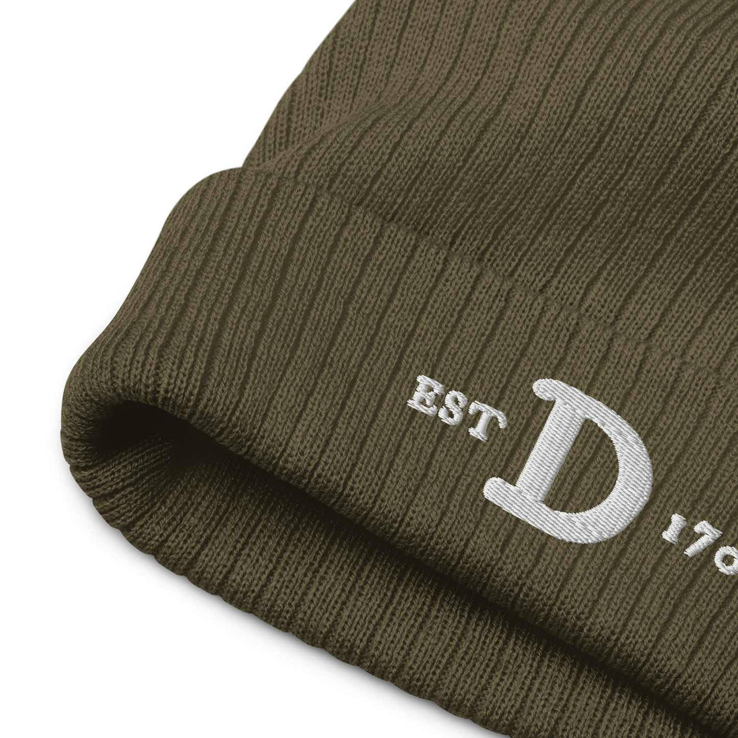 Detroit 'EST 1701' Ribbed Beanie (w/ Old French 'D')