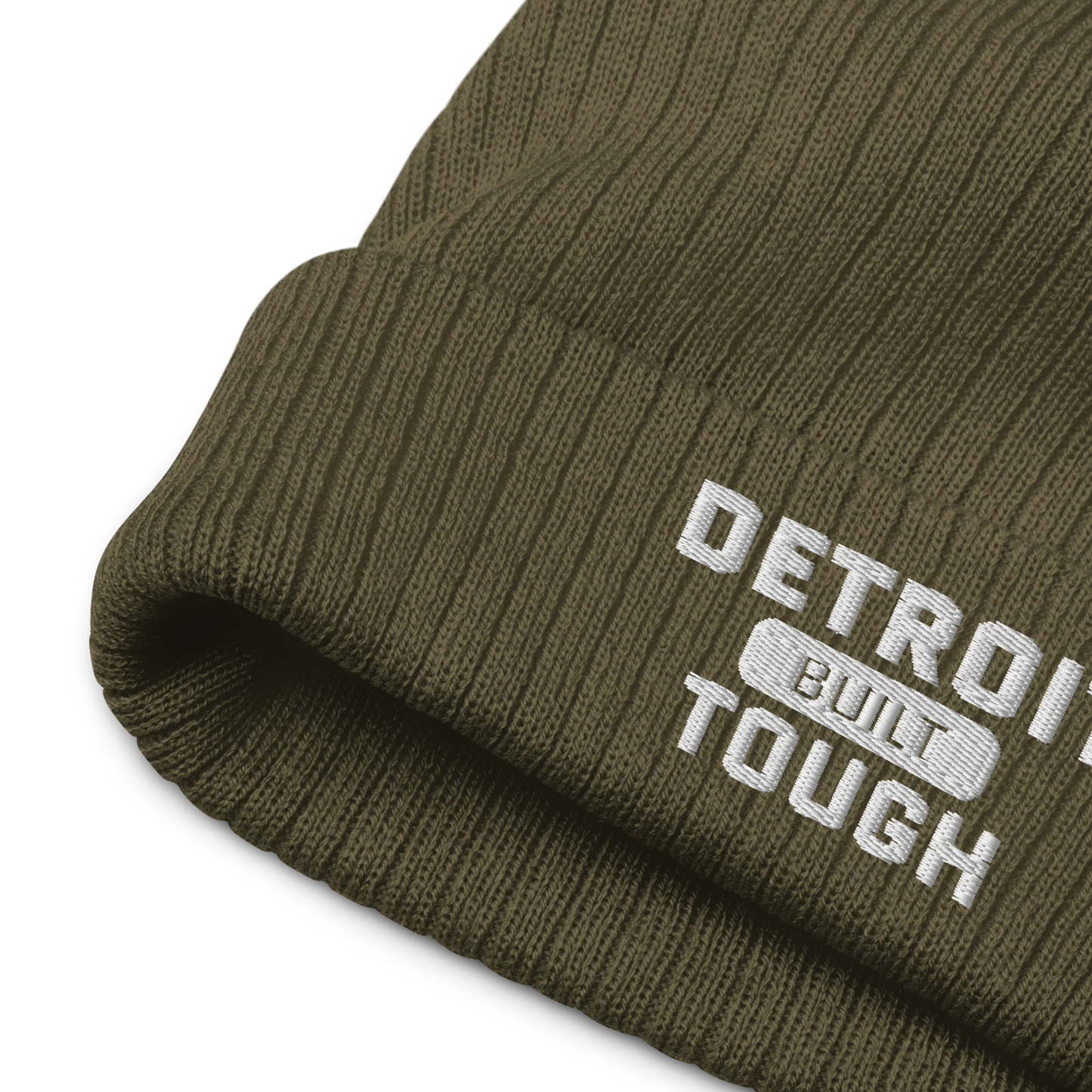 'Built Detroit Tough' Ribbed Beanie