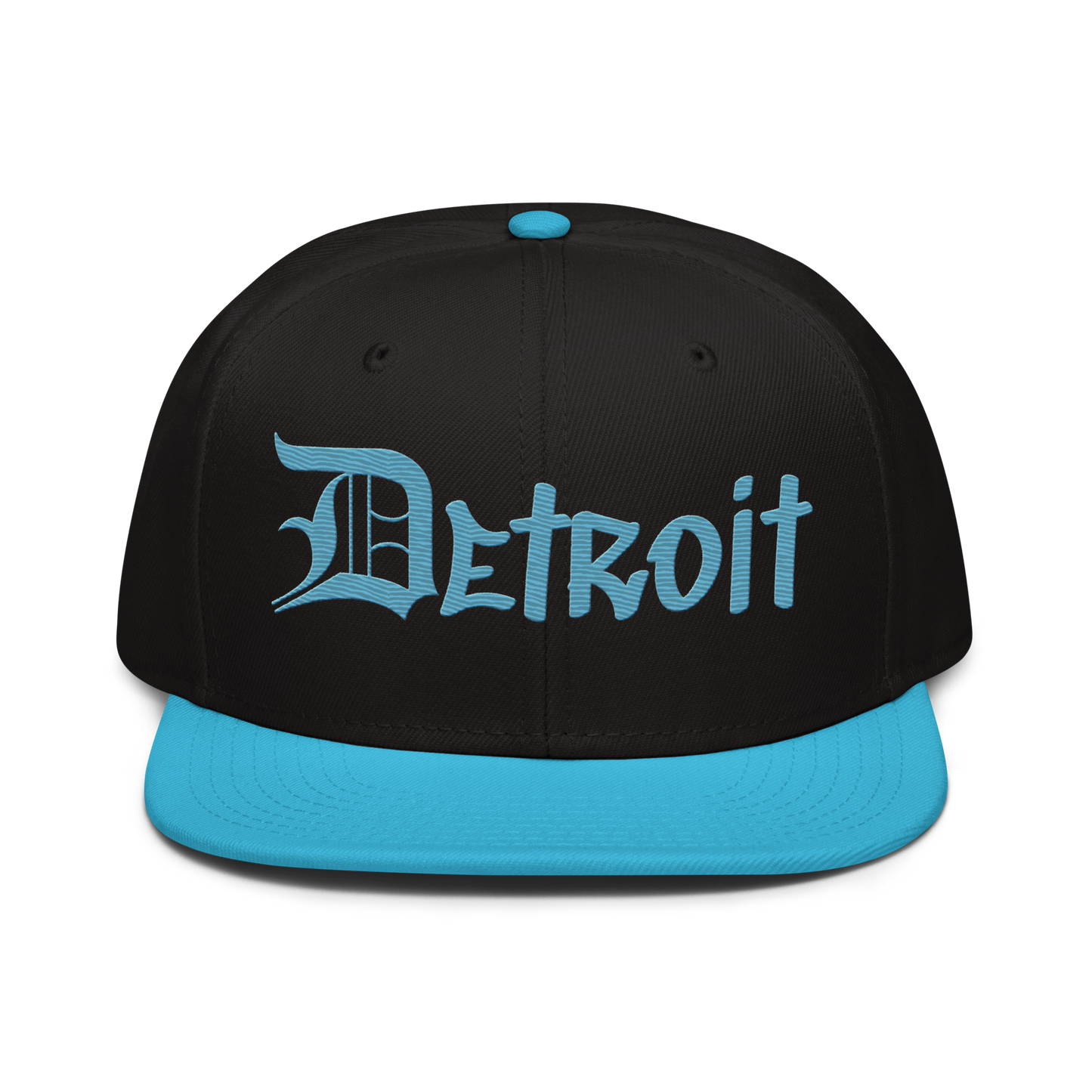 'Detroit' Flat Bill Snapback (OED Tag) | 6-Panel - Aqua