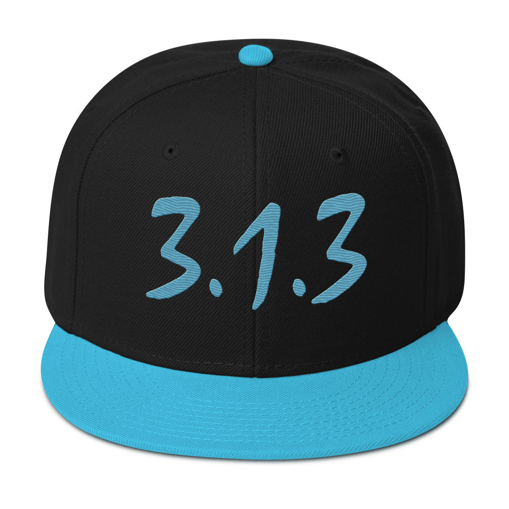 Detroit '313 Snapback (All Aqua Compton Font) | 6-Panel