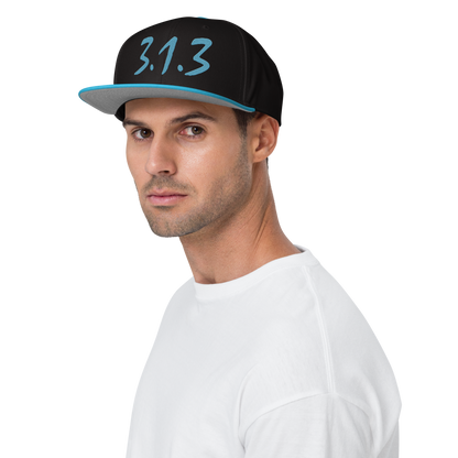 Detroit '313 Snapback (All Aqua Compton Font) | 6-Panel