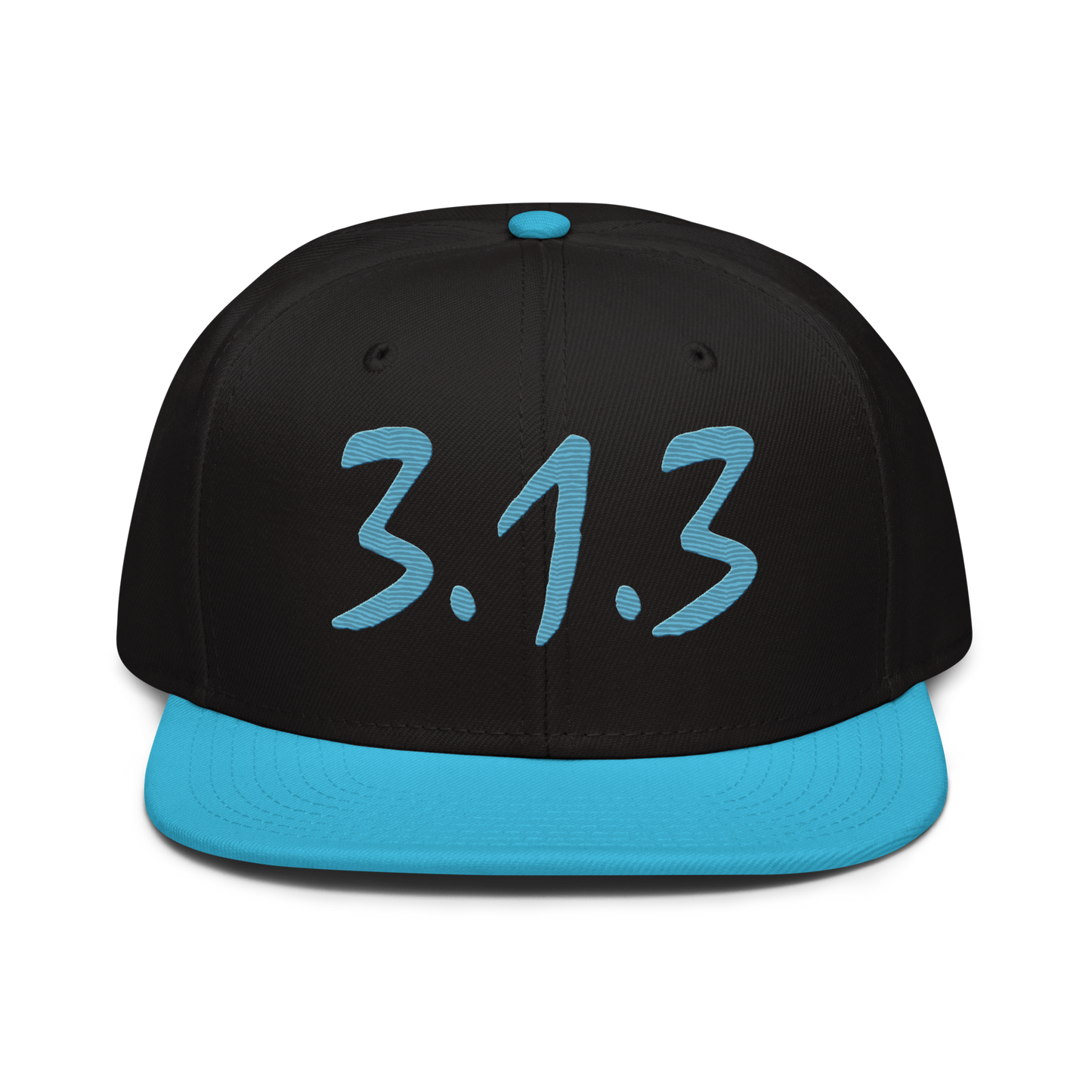 Detroit '313 Snapback (All Aqua Compton Font) | 6-Panel