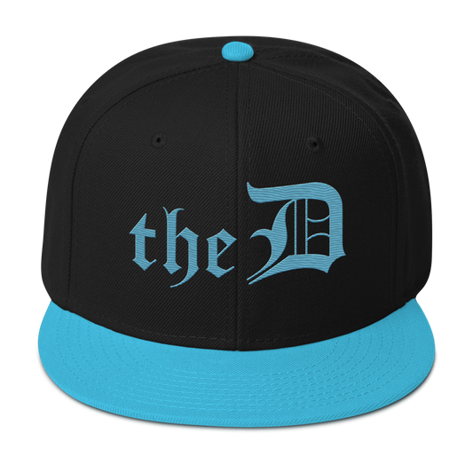 Detroit 'The D' Snapback | 6-Panel - Aqua