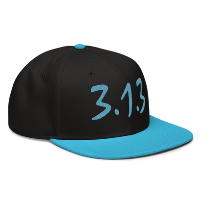 Detroit '313 Snapback (All Aqua Compton Font) | 6-Panel