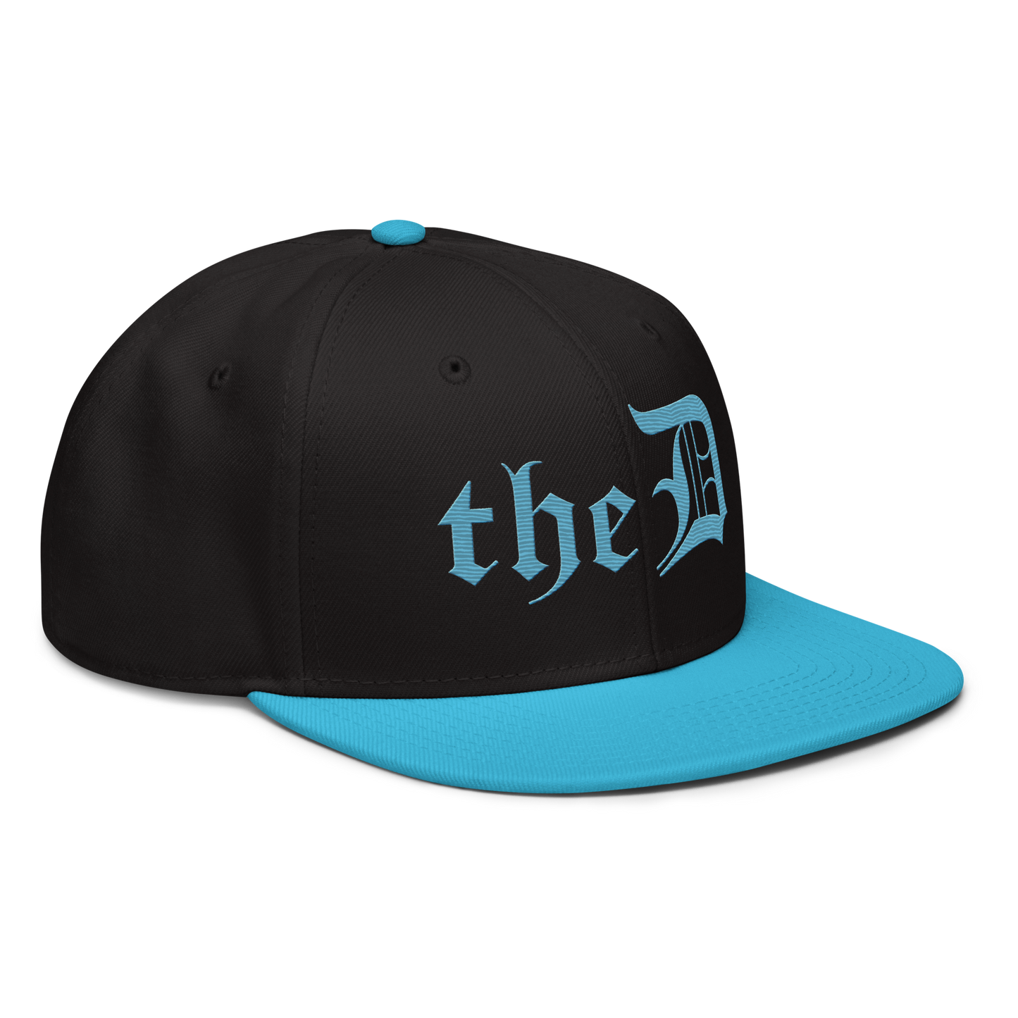 Detroit 'The D' Snapback | 6-Panel - Aqua