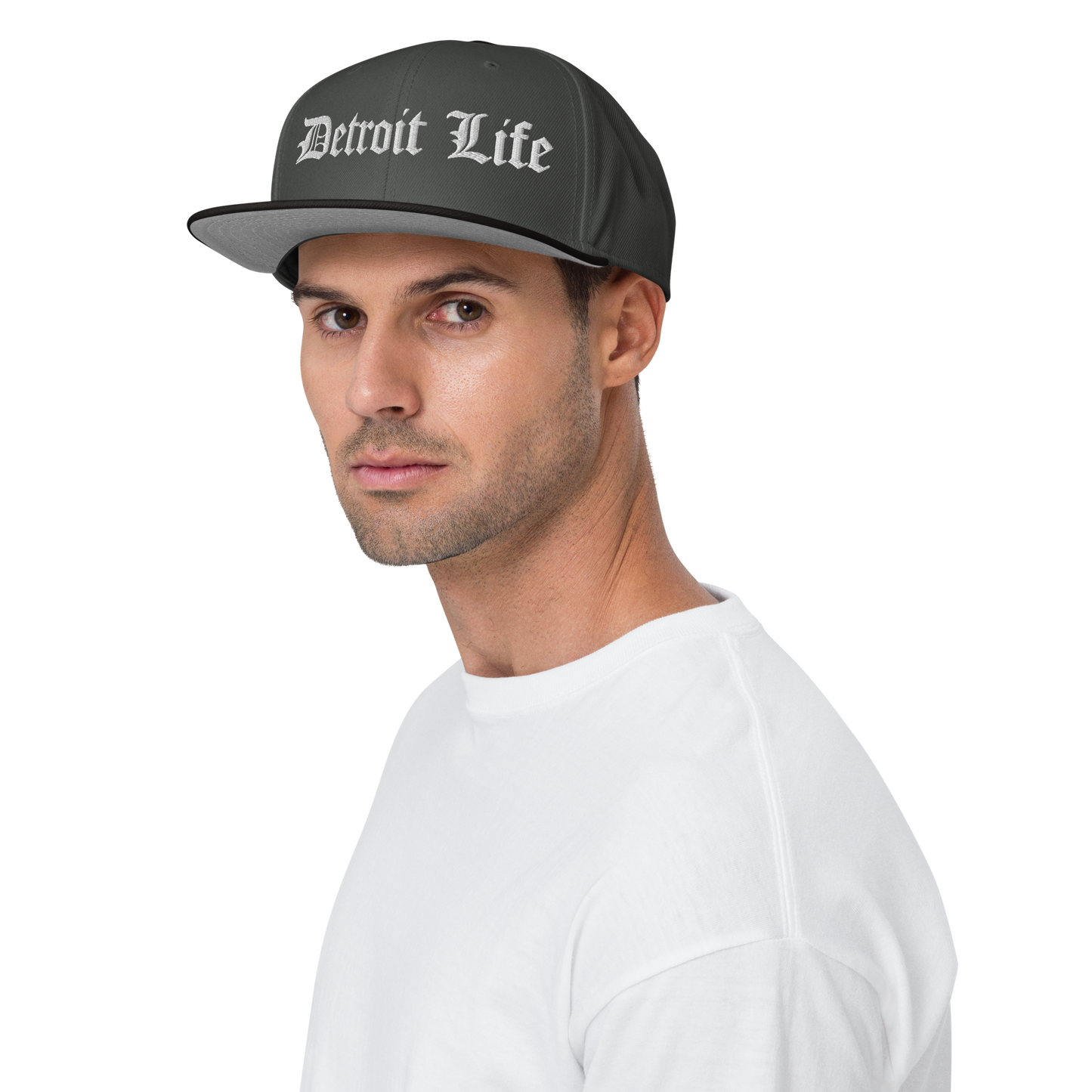 'Detroit Life' Flat Bill Snapback (Horizontal) | 6-Panel