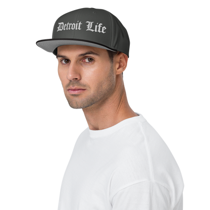 'Detroit Life' Flat Bill Snapback (Horizontal) | 6-Panel