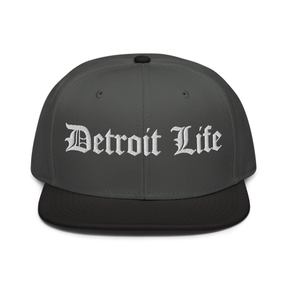 'Detroit Life' Flat Bill Snapback (Horizontal) | 6-Panel