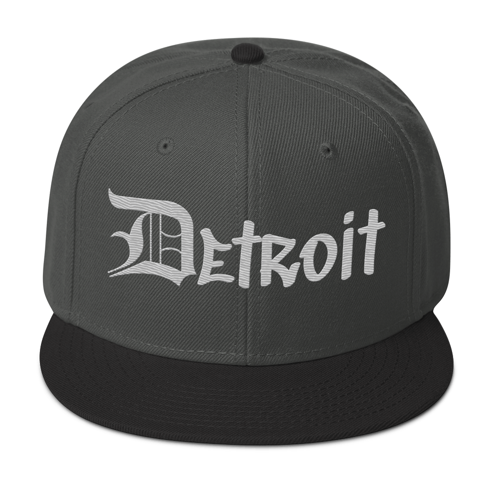 'Detroit' Flat Bill Snapback (Platinum OED Tag) | 6-Panel