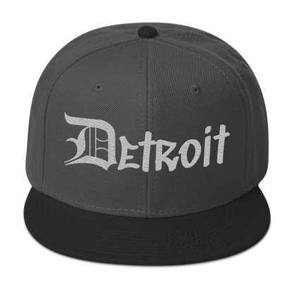 'Detroit' Flat Bill Snapback (Platinum OED Tag) | 6-Panel