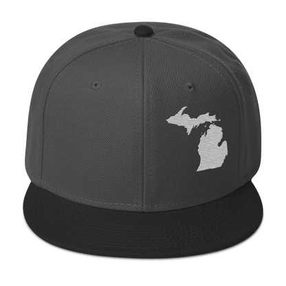 Michigan Snapback | 6-Panel - Platinum Outline