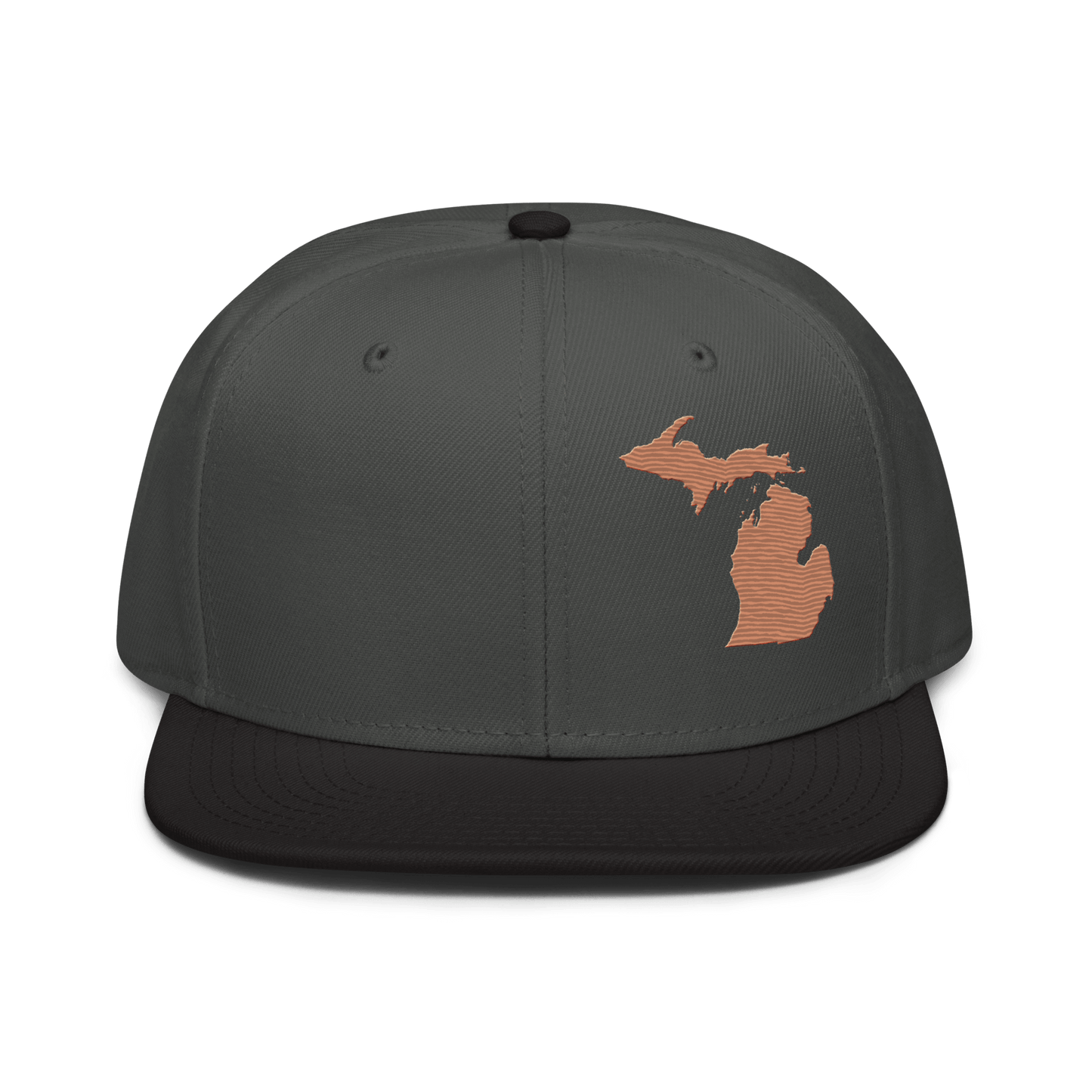 Michigan Snapback | 6-Panel - Copper Outline