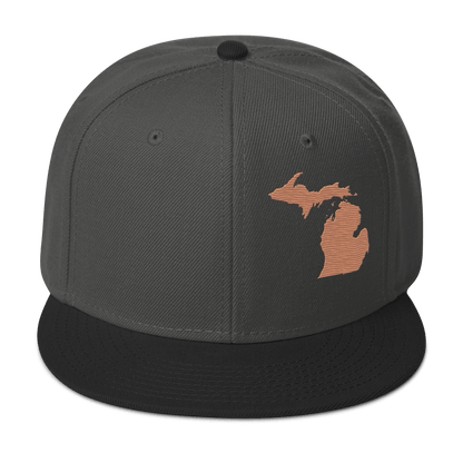 Michigan Snapback | 6-Panel - Copper Outline