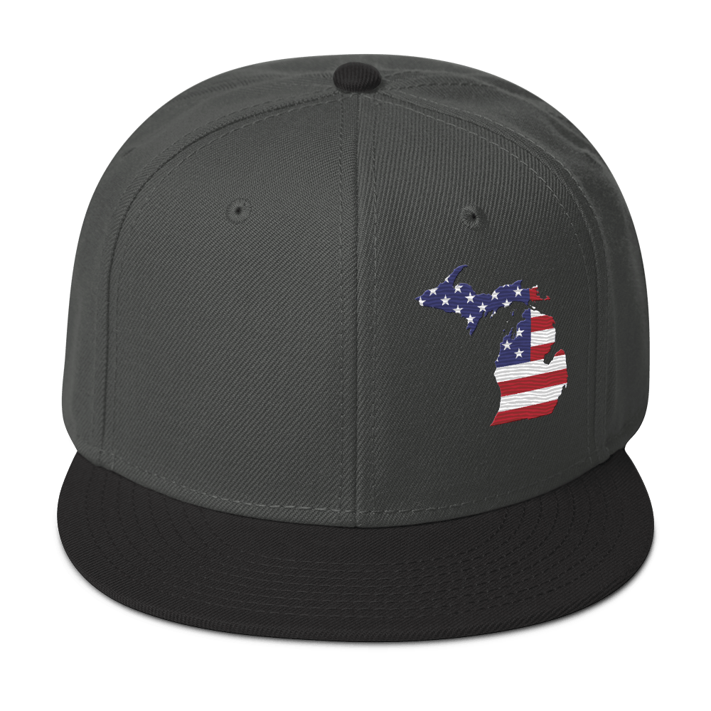 Michigan Snapback | 6-Panel - Patriotic Outline