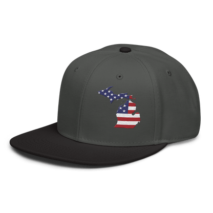 Michigan Snapback | 6-Panel - Patriotic Outline