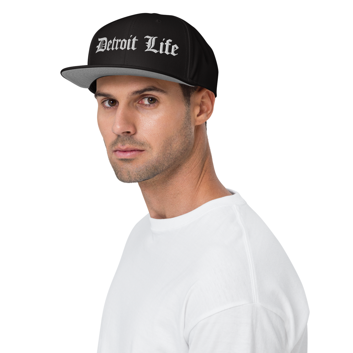 'Detroit Life' Flat Bill Snapback (Horizontal) | 6-Panel