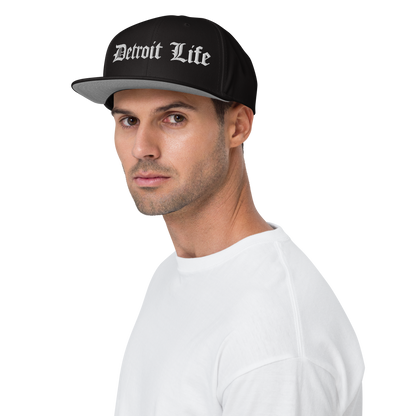 'Detroit Life' Flat Bill Snapback (Horizontal) | 6-Panel