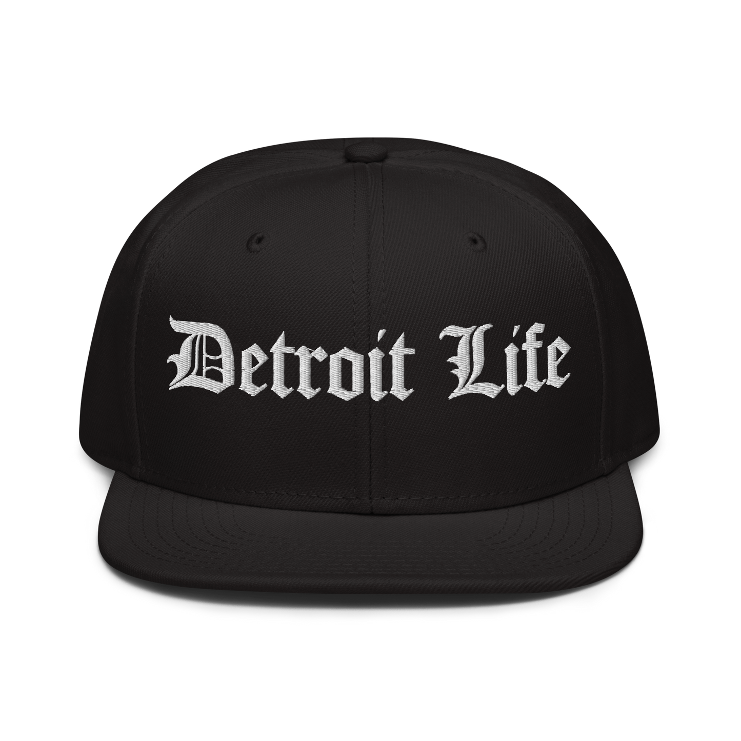 'Detroit Life' Flat Bill Snapback (Horizontal) | 6-Panel