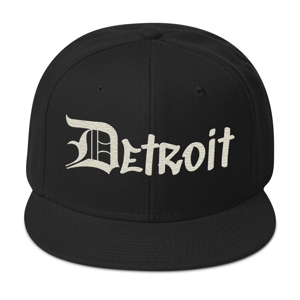 'Detroit' Flat Bill Snapback (OED Tag) | 6-Panel - Ivory