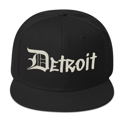 'Detroit' Flat Bill Snapback (OED Tag) | 6-Panel - Ivory