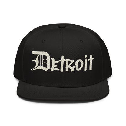 'Detroit' Flat Bill Snapback (OED Tag) | 6-Panel - Ivory