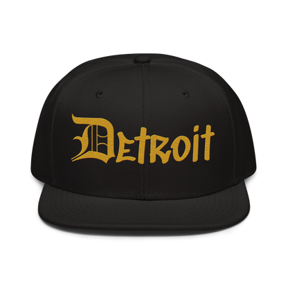 'Detroit' Flat Bill Snapback (Gold OED Tag) | 6-Panel