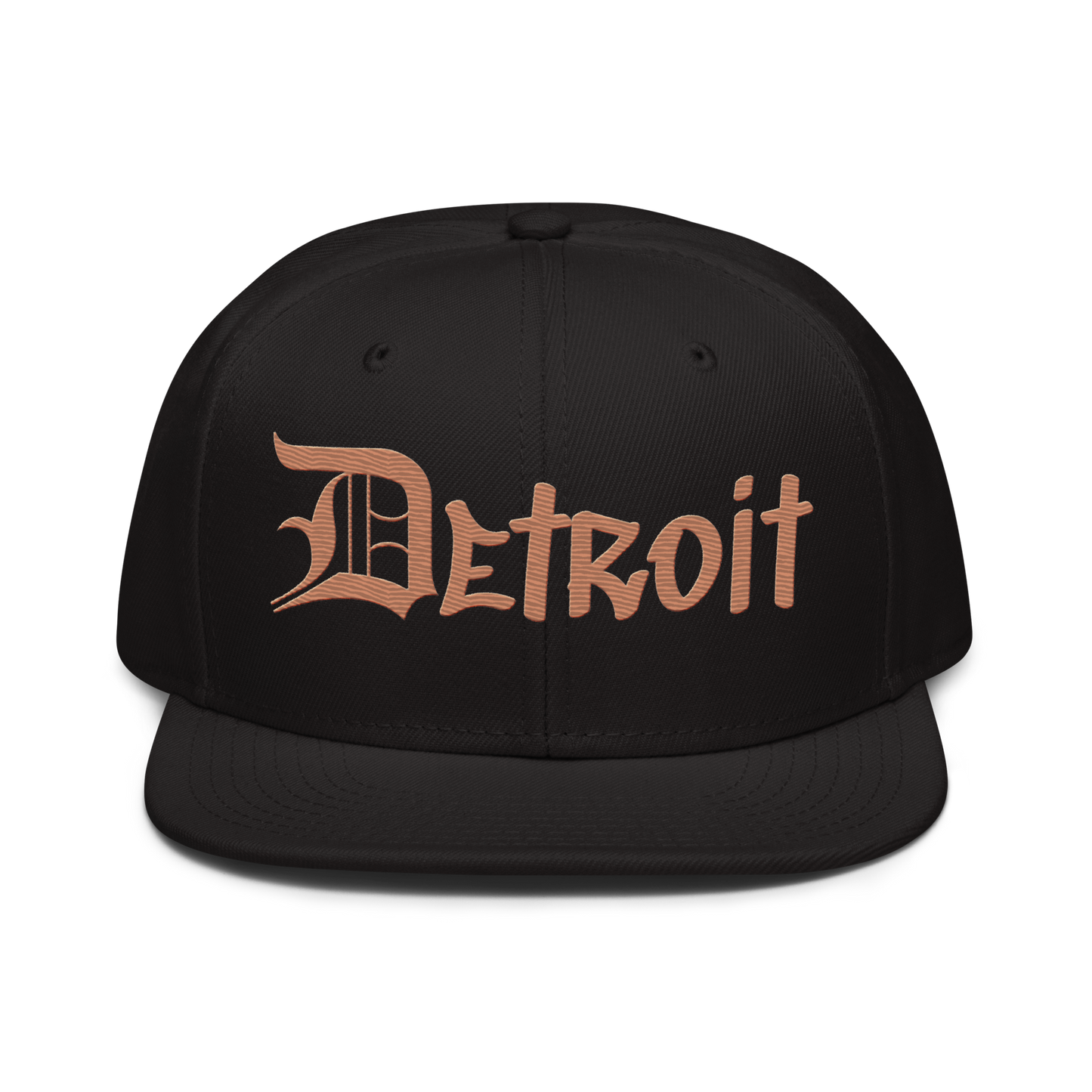 'Detroit' Flat Bill Snapback (Copper OED Tag) | 6-Panel