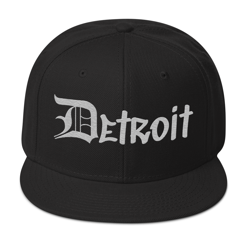 'Detroit' Flat Bill Snapback (Platinum OED Tag) | 6-Panel