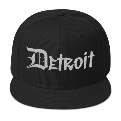 'Detroit' Flat Bill Snapback (Platinum OED Tag) | 6-Panel