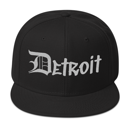 'Detroit' Flat Bill Snapback (Platinum OED Tag) | 6-Panel