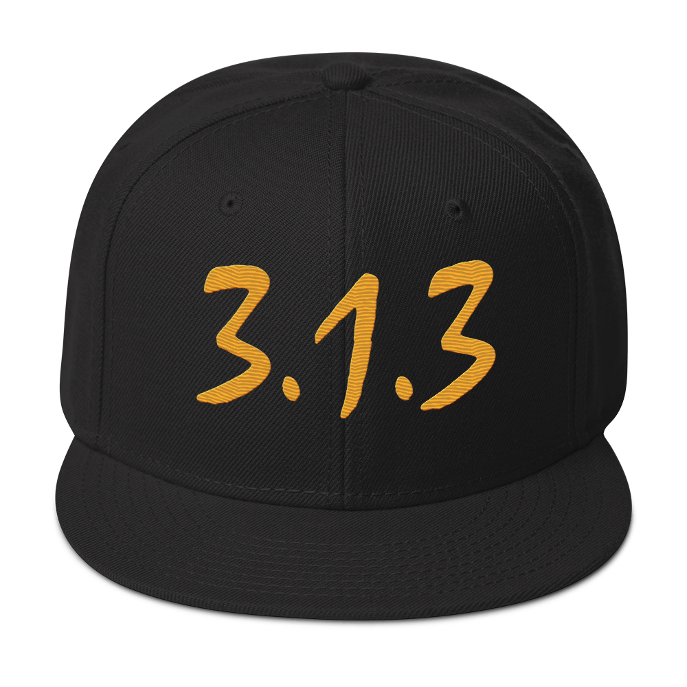 Detroit '313 Snapback (Gold Compton Font) | 6-Panel