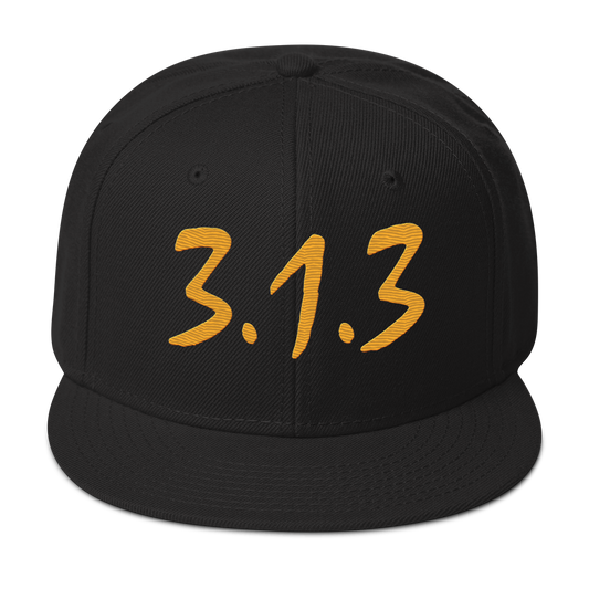 Detroit '313 Snapback (Gold Compton Font) | 6-Panel