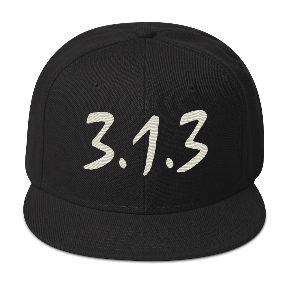 Detroit '313 Snapback (Ivory Compton Font) | 6-Panel