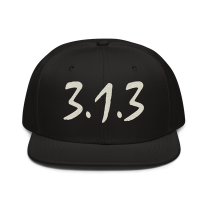 Detroit '313 Snapback (Ivory Compton Font) | 6-Panel