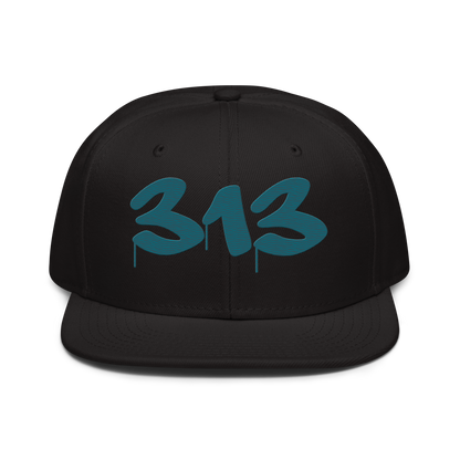 Detroit '313' Snapback (Tag Font) | 6-Panel - Palace Teal