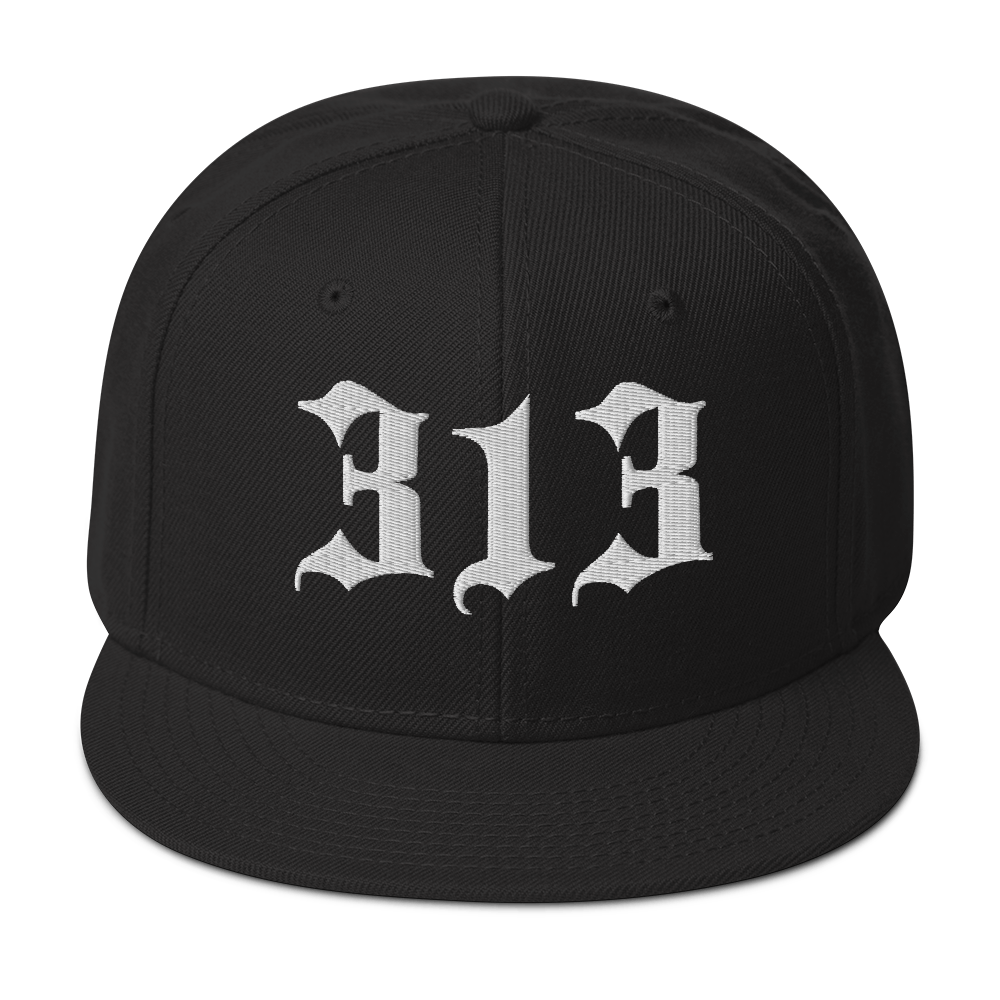 Detroit '313' Snapback (Old English Font) | 6-Panel