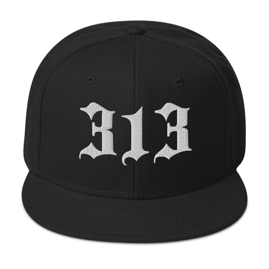 Detroit '313' Snapback (Old English Font) | 6-Panel